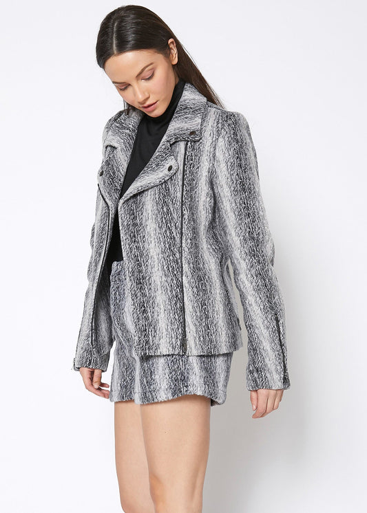 Women's Brushed Wool Moto Jacket